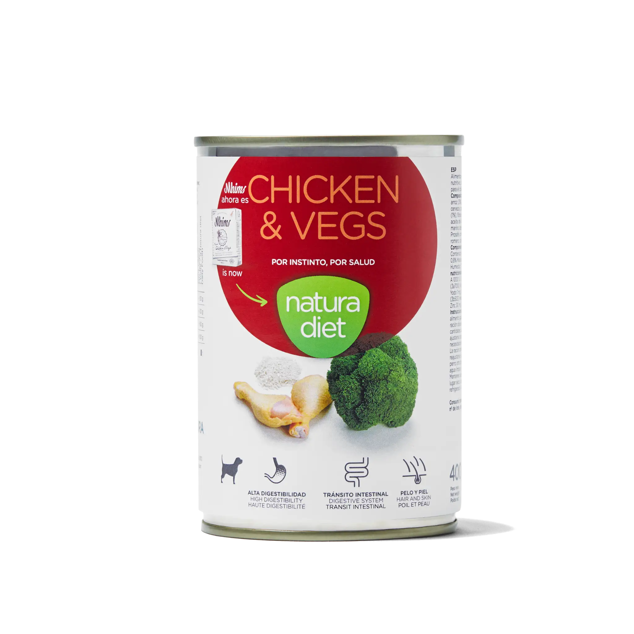 Nutritious and delicious paté based on fresh chicken and highly digestible vegetables.